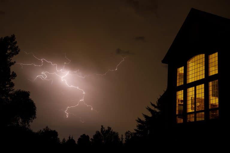Lighting storm and home
